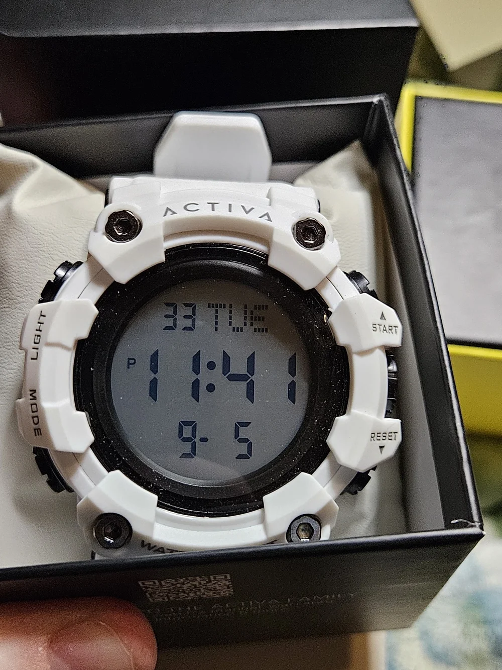 NIB Activa x Invicta Kadron Digital Men's Sport Watch - White 53mm